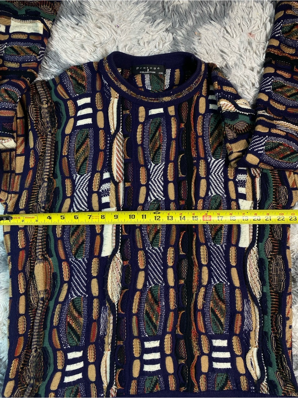 Vintage Protege Coogi Style Sweater Size Men’s XXL Multicolor - Picture 5 of 9